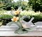 Ceramic Mini Robin Bird With Daffodil Flower Figurine, Home Décor, Gift for Her, Mom, Kitchen Décor, Birdwatcher Gift, Vintage Decor